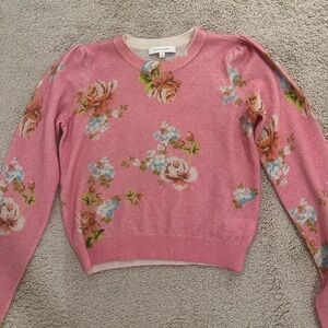Favorite daughter Floral pink sweater